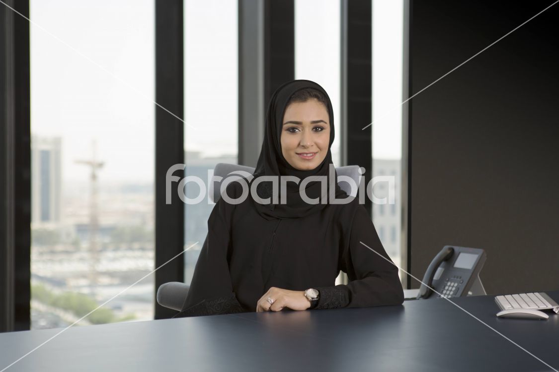 Arab woman in the office