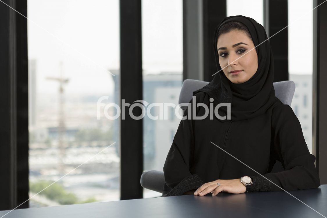 Arab woman in the office