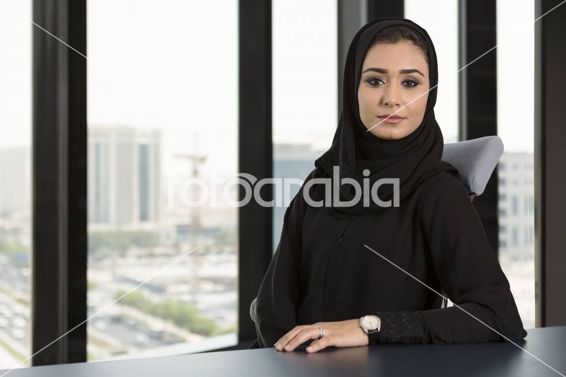 Arab woman in the office