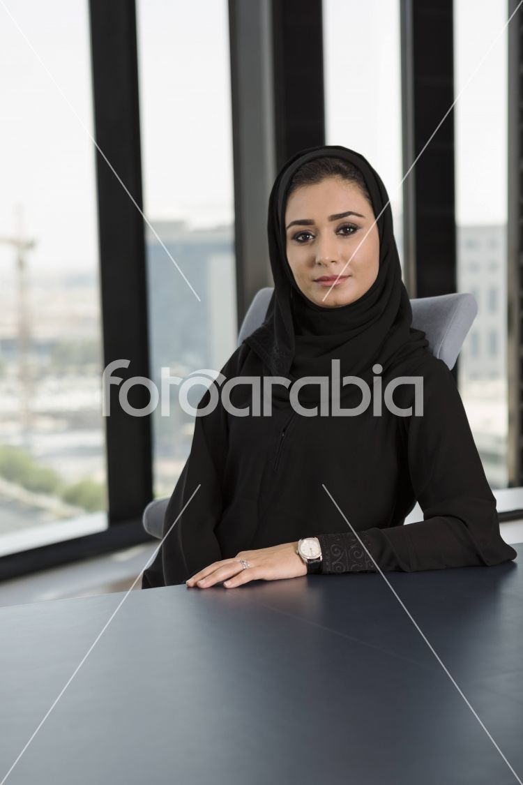 Arab woman in the office