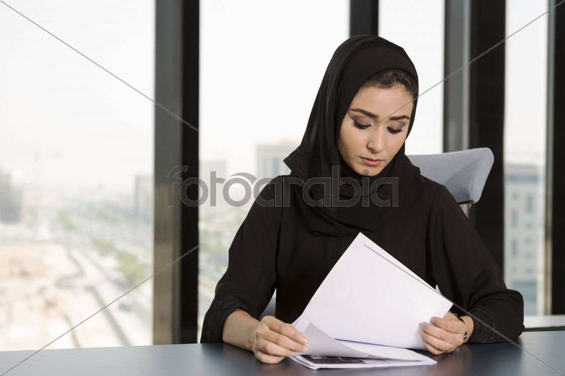 Arab woman in the office