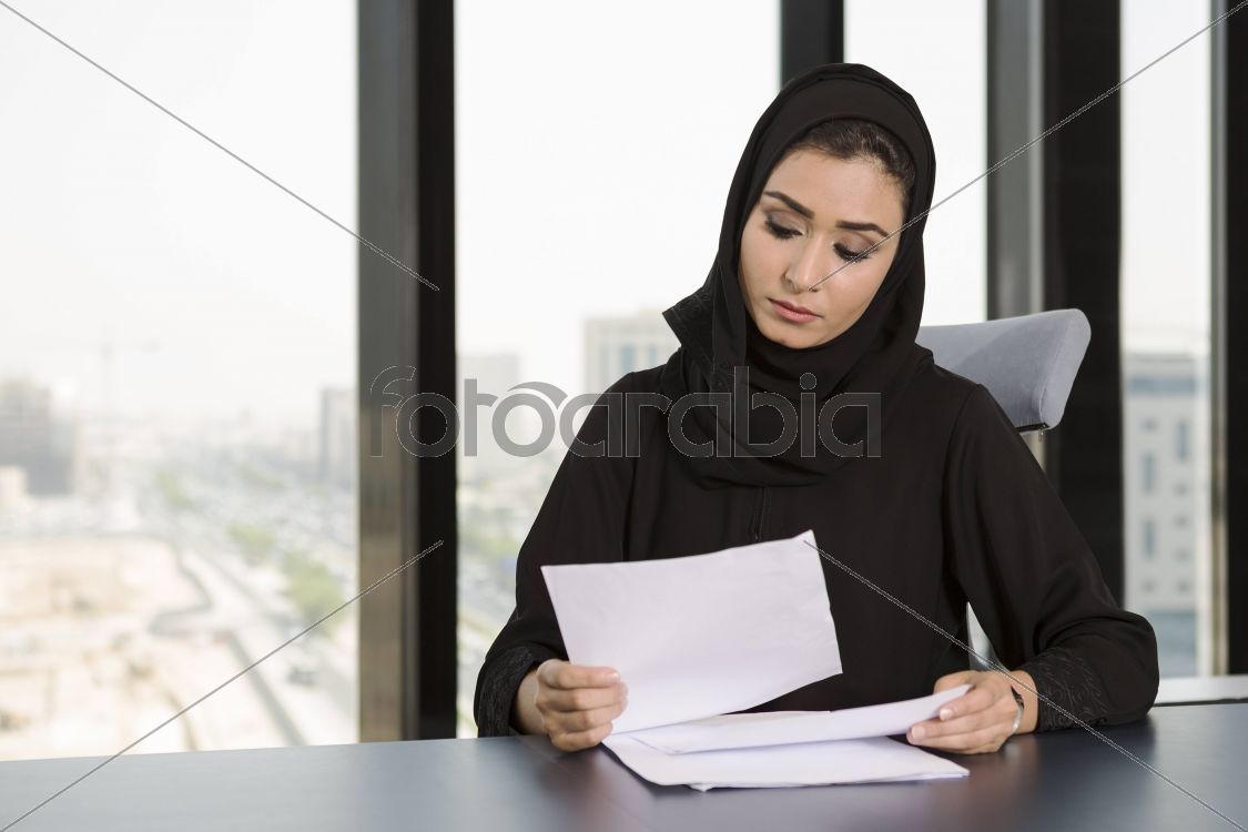 Arab woman in the office