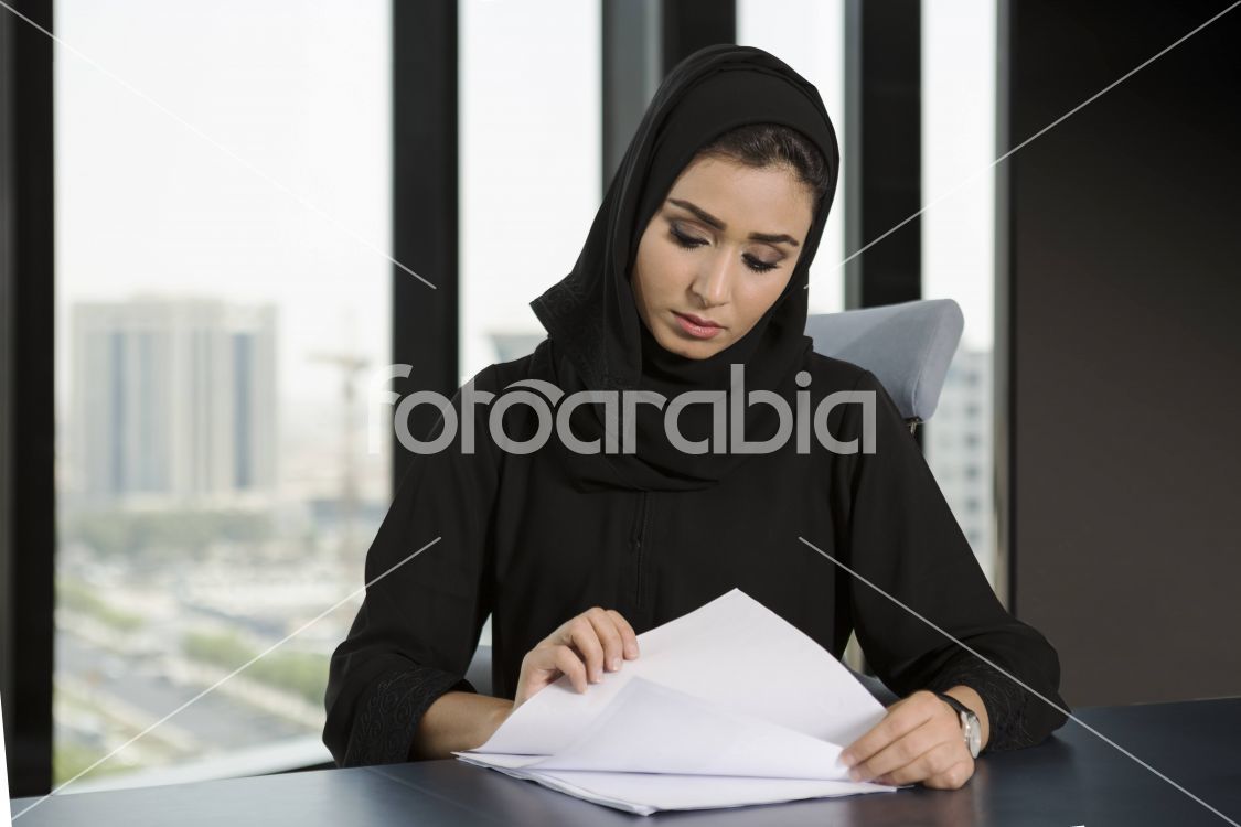 Arab woman in the office