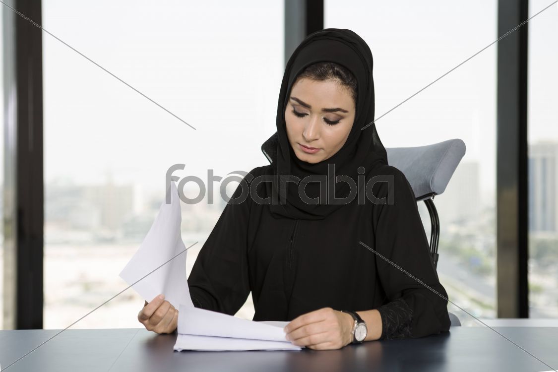 Arab woman in the office
