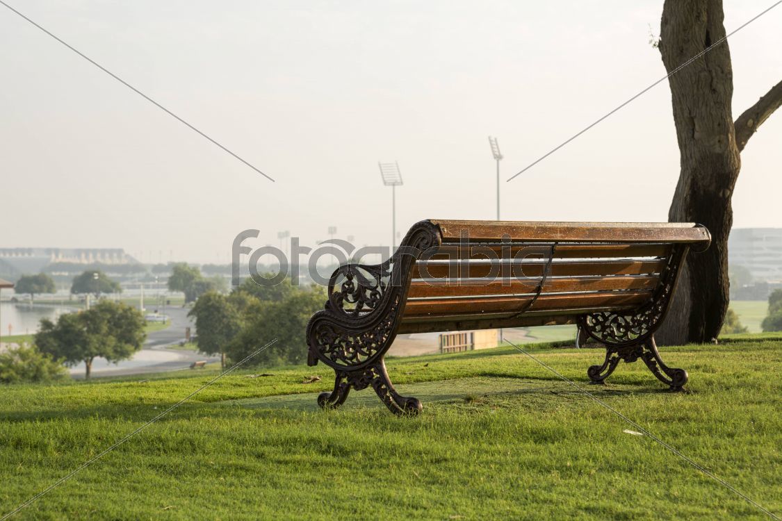 bench in Aspire Zone