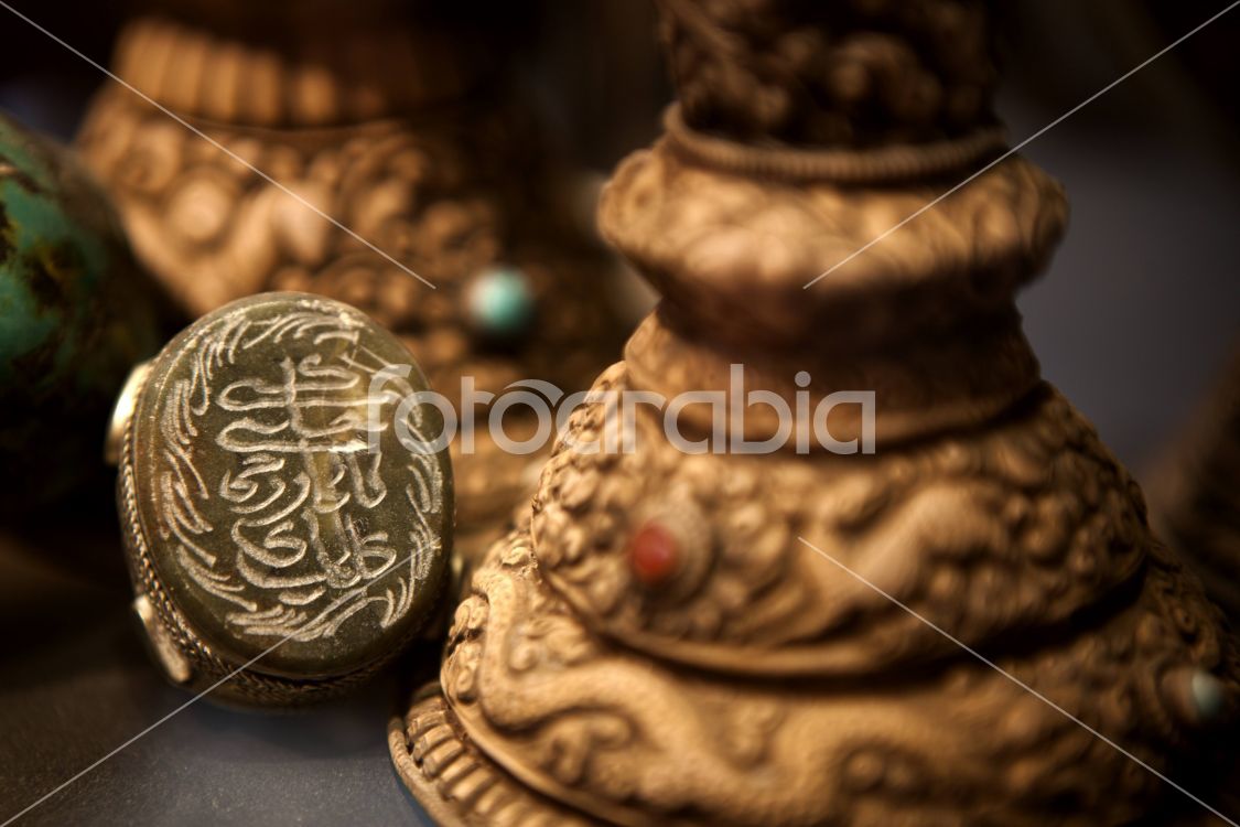 An old marble ring with arabic calligraphy