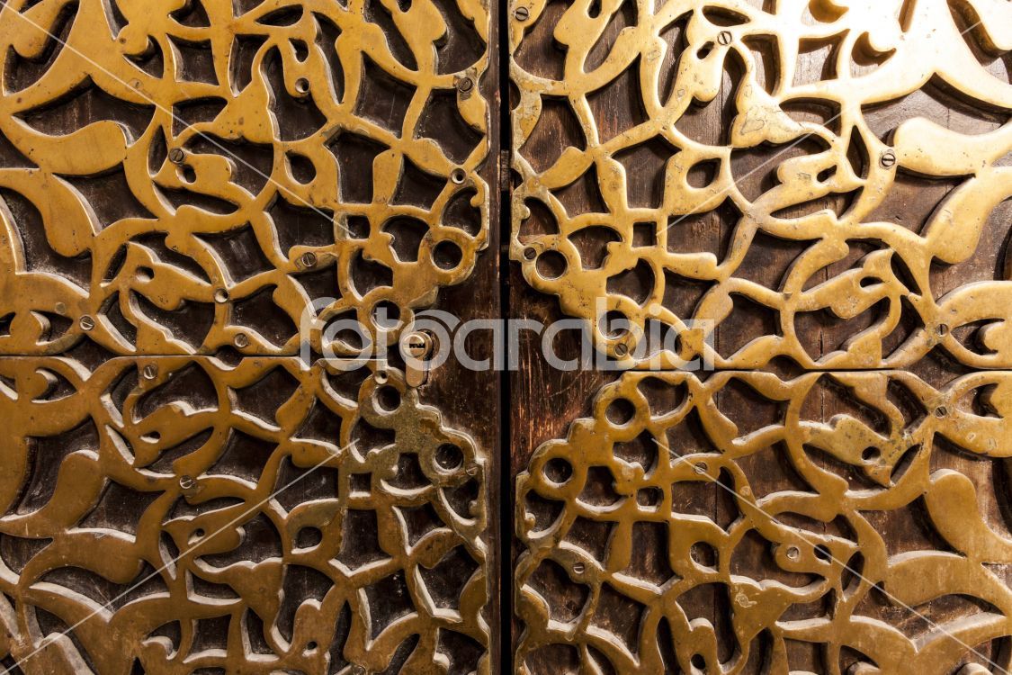 Part of a Decorated old door in Souq Waqif