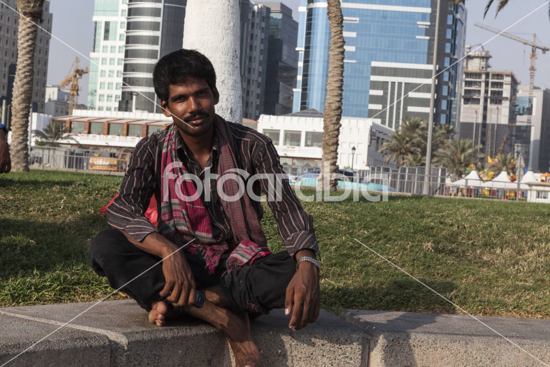 Indian Man Sitting at the Park
