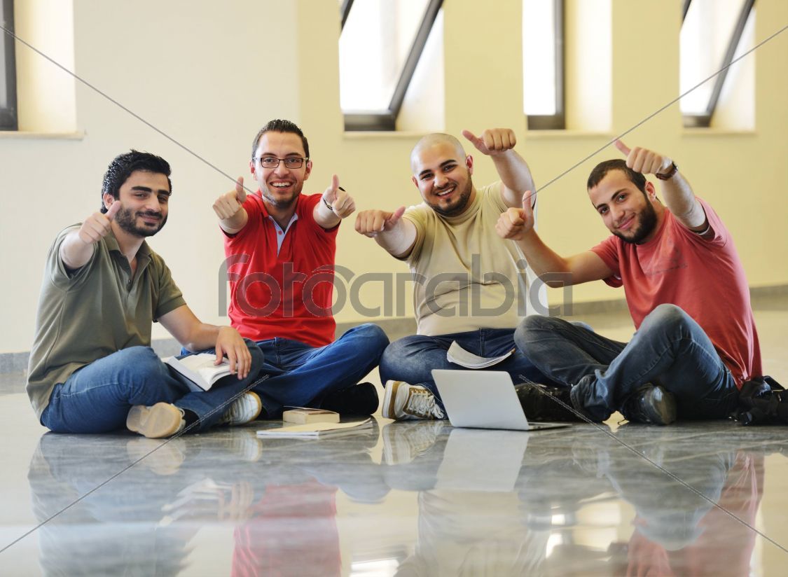 Active Arabic people posing in real life