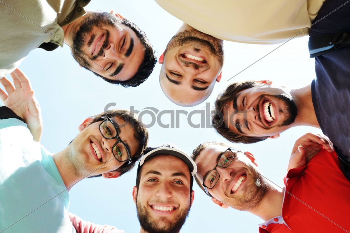 Active Arabic people posing in real life