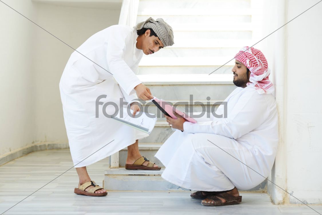 Active Arabic people posing in real life