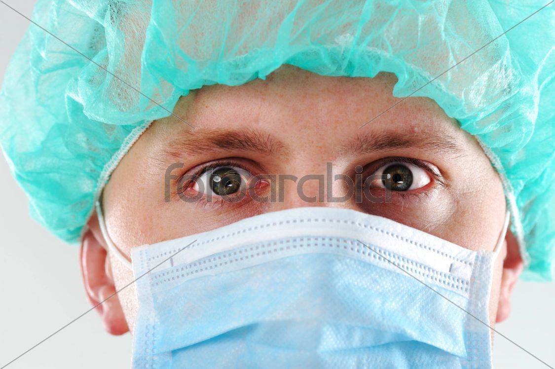 Male surgeon closeup portrait
