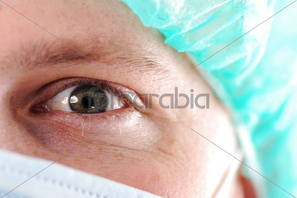 Male surgeon closeup portrait
