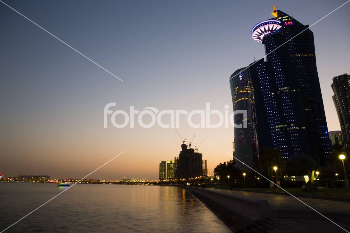 Buildings along the Corniche Park
