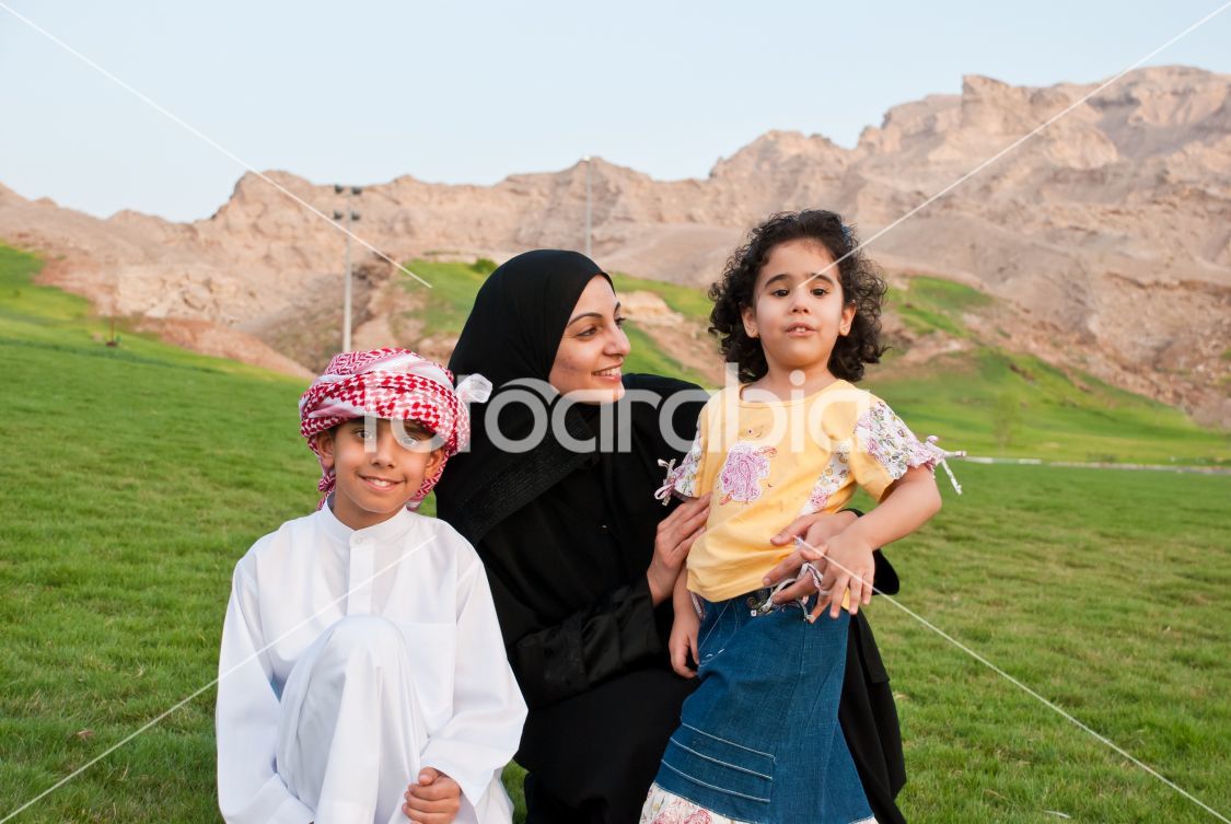 Arab Family outdoor