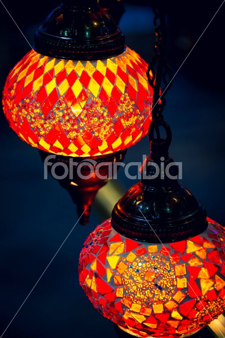 Islam and arabic lantern lamp at souk in Muscat, Sultanate of Oman