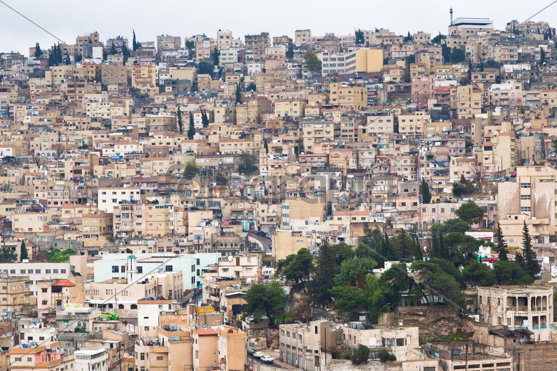 panorama of old town Amman, Jordan