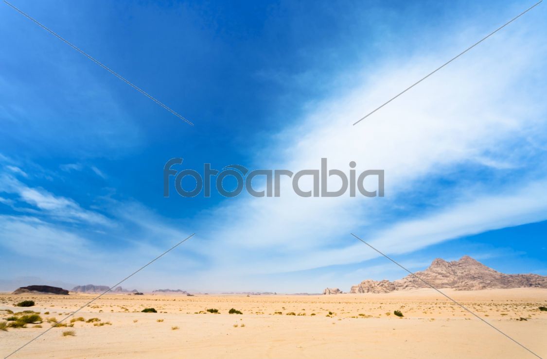 cloudscape under Wadi Rum desert,