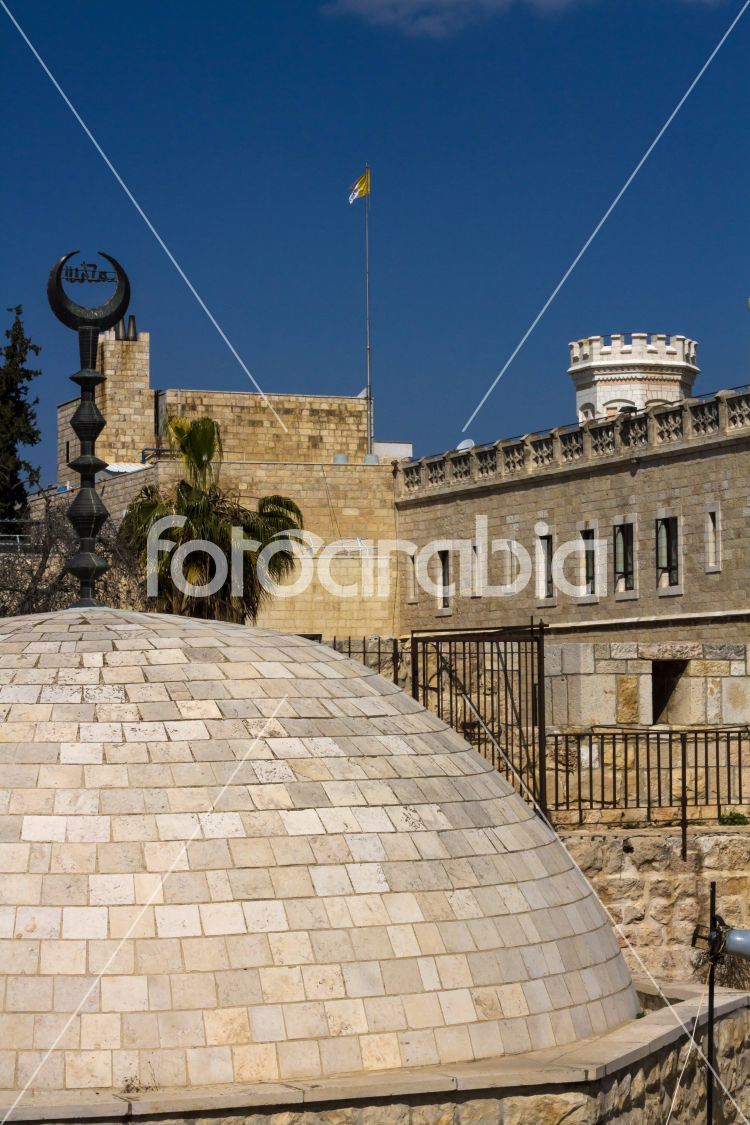 View on the landmarks of Jerusalem Old City