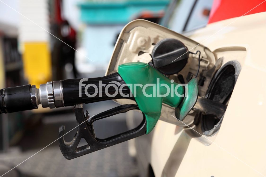 Refueling a car at gas station
