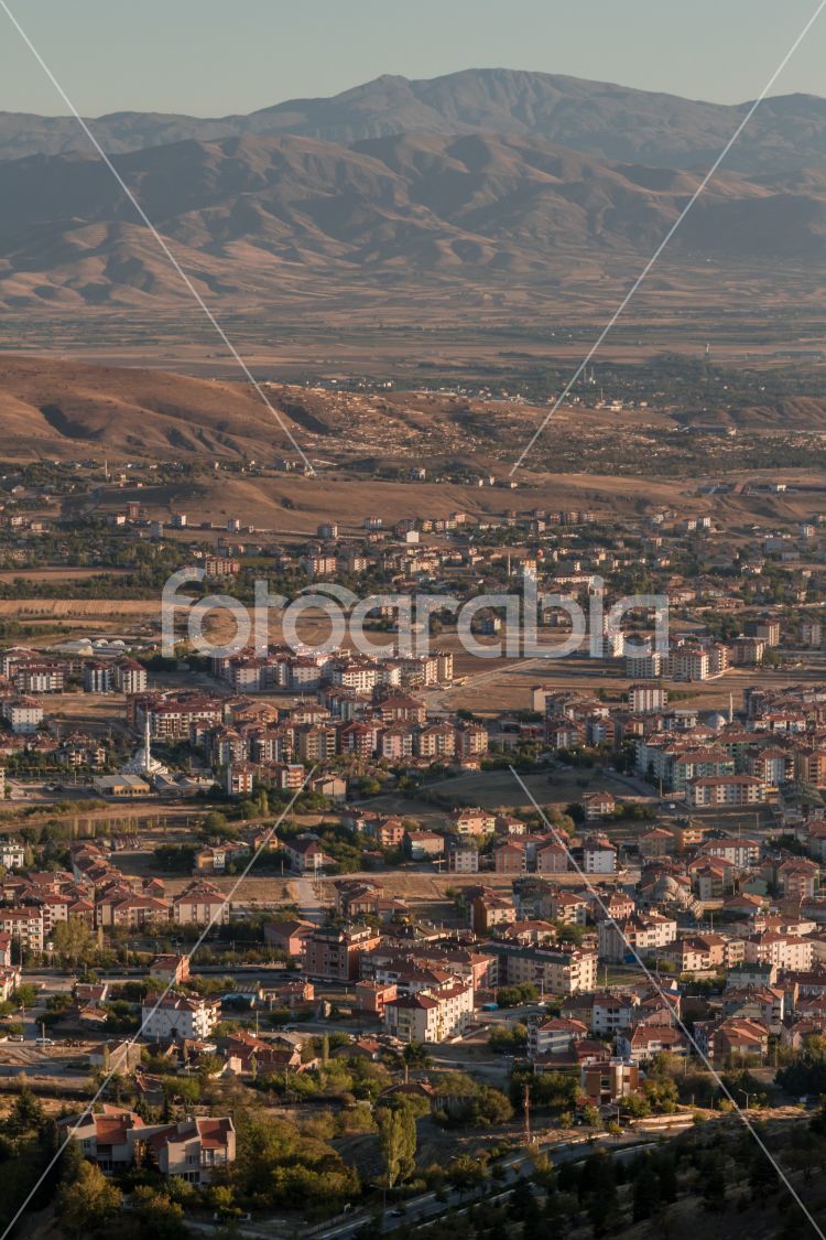 Dramatic Scenery of the Elazig City at Sunset
