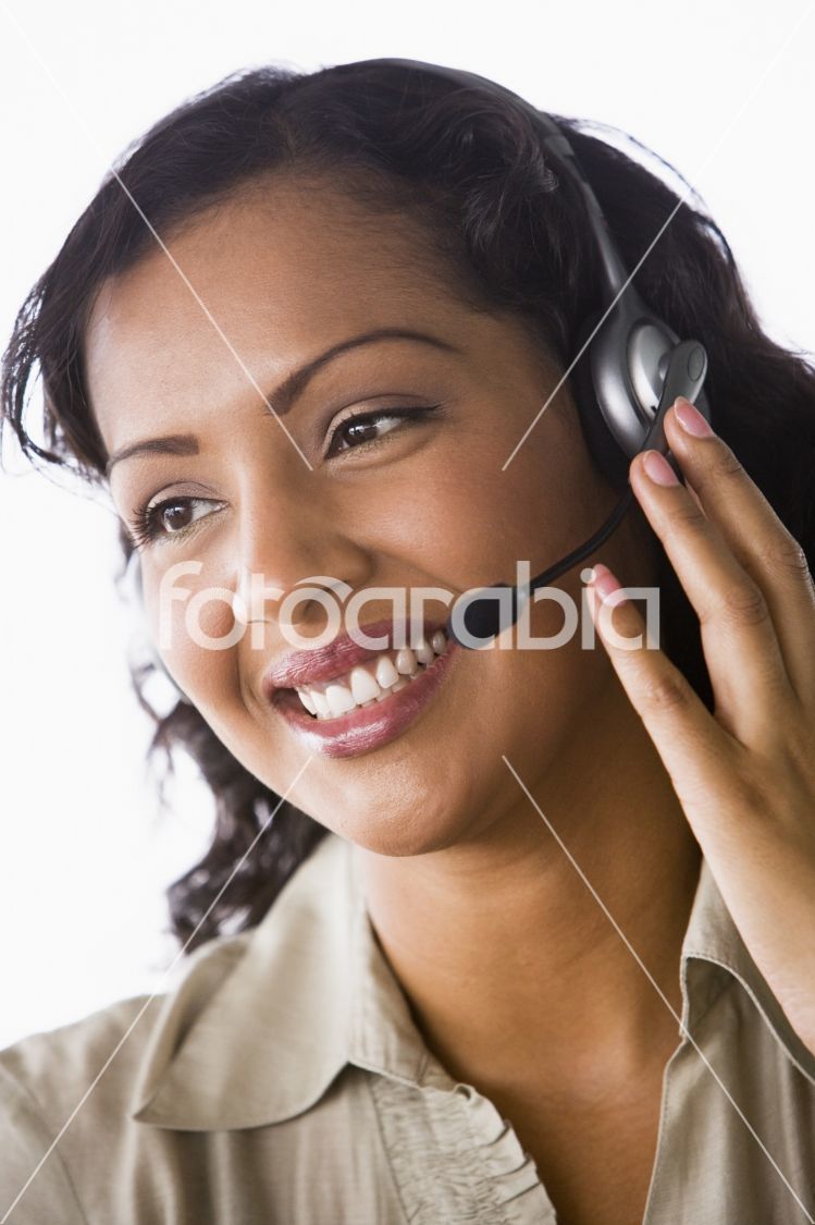 Female telesales worker