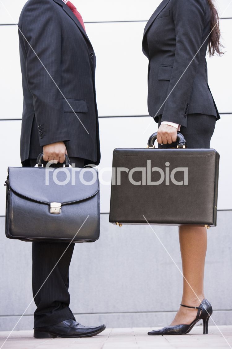 Cropped image of business meeting outside office