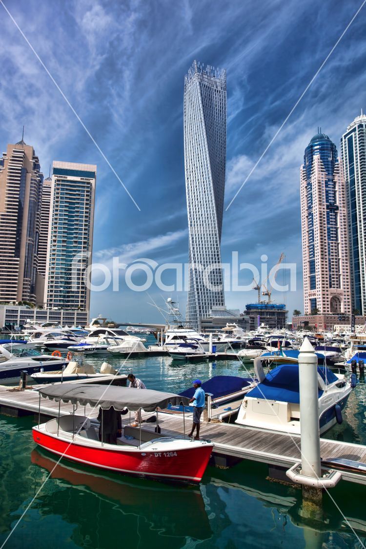Modern buildings in Dubai Marina, Dubai, United Arab Emirates