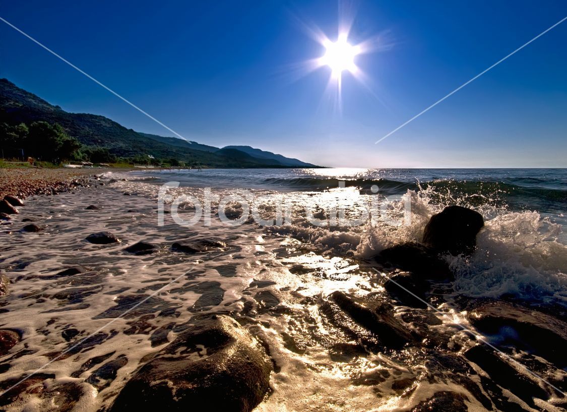 Sun Star Over The Sea