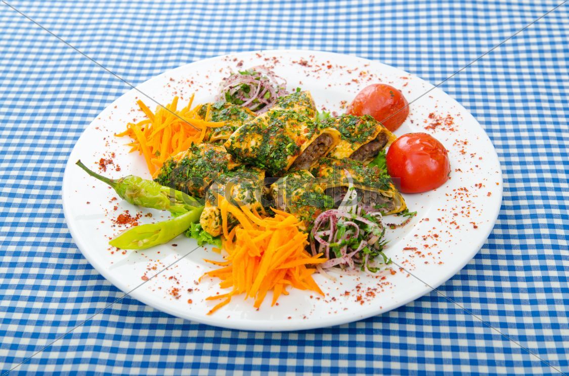 Tasty kebabs served in pita bread