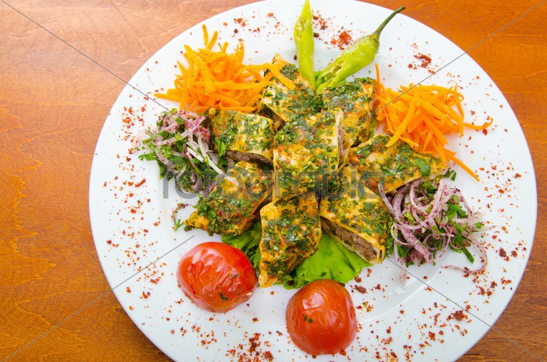 Tasty kebabs served in pita bread
