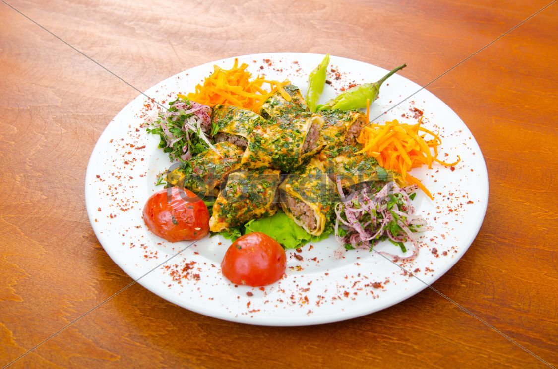 Tasty kebabs served in pita bread