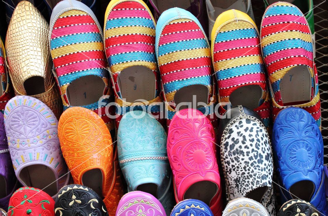 Leather moroccan slippers