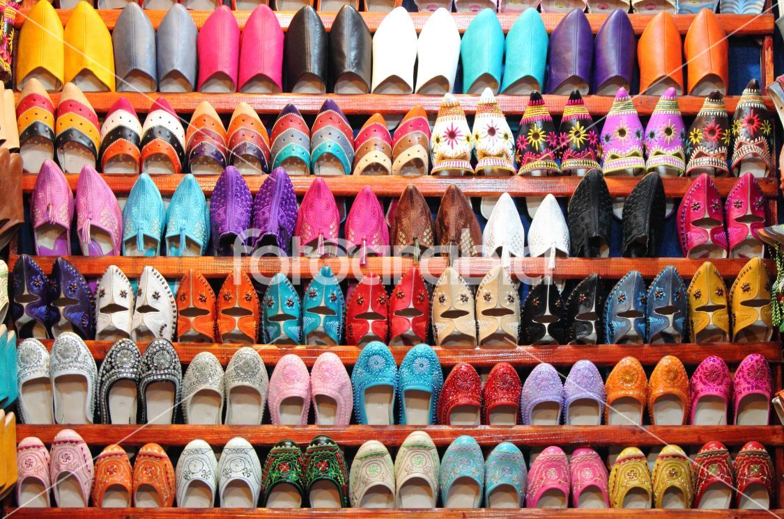 Leather moroccan slippers