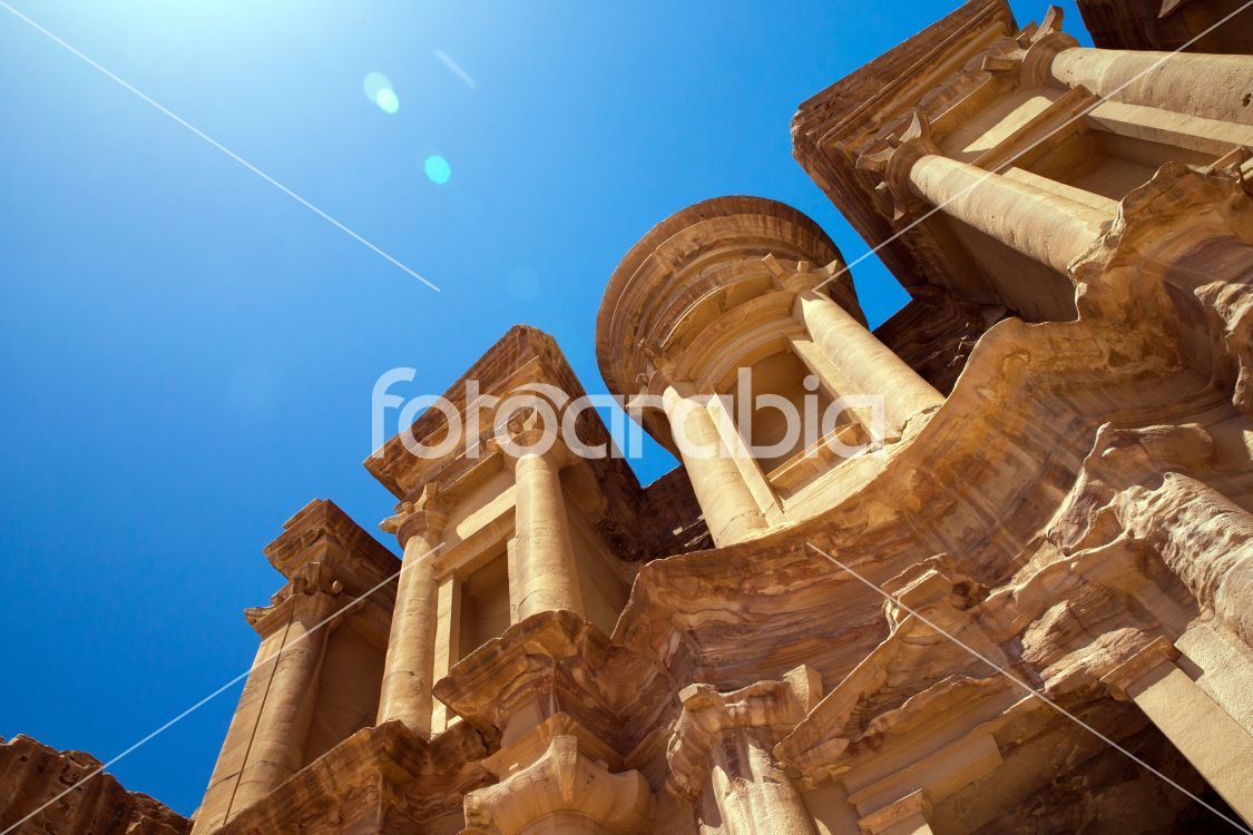 Ancient temple in Petra, Jordan